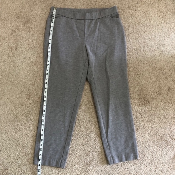 J. Jill Ponte Knit Slim Leg Ankle Pants Heather Gray MP - Picture 9 of 13